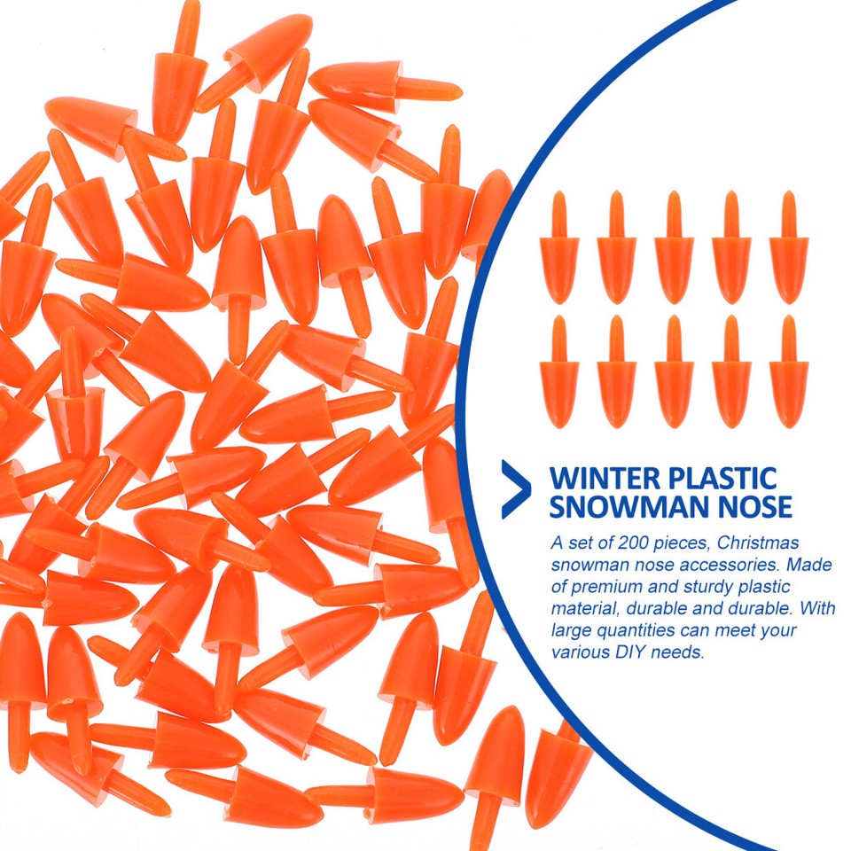 200pcs Plastic Toy Nose Red Snowman Nose Snowman Craft Supplies eBay