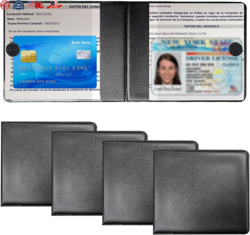 4 Pcs Car Registration and Insurance Holder for License Document - Bild 1 von 6