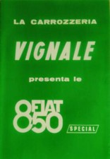 Vignale Fiat 850 Special brochure original