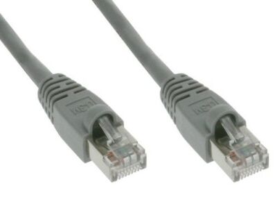 Netzwerkkabel Patchkabel CAT5e S-FTP RJ45 grau 0,30m