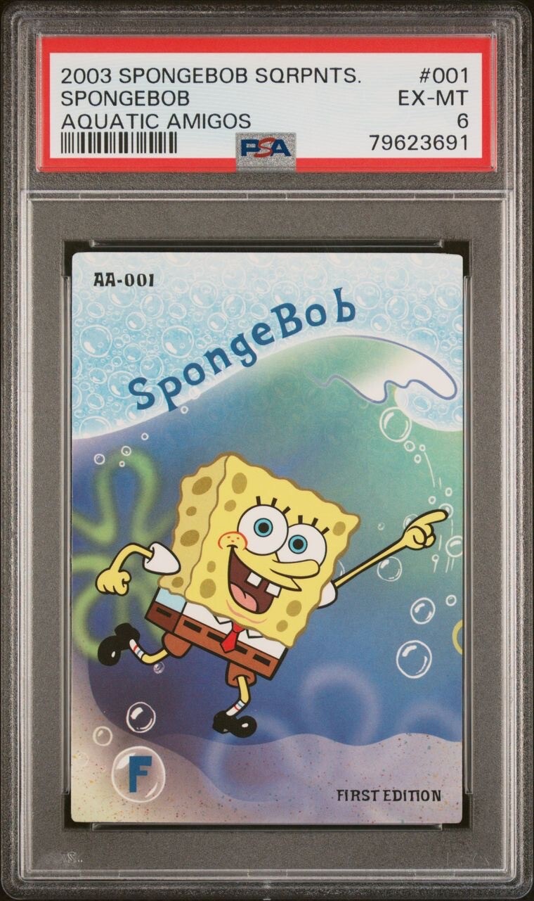 Spongebob Squarepants 2003 Aquatic Amigos #AA-001 First Edition Rookie RC PSA 6