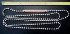 Large Vintage Biker's Custom Nickel Plated Steel Ball Wallet Chain 5 Feet Long