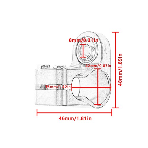 Clip Morsetto Supporto Staffa Universale Per Ohlins 2-Tubo Ammortizzatore di ste - Picture 2 of 8