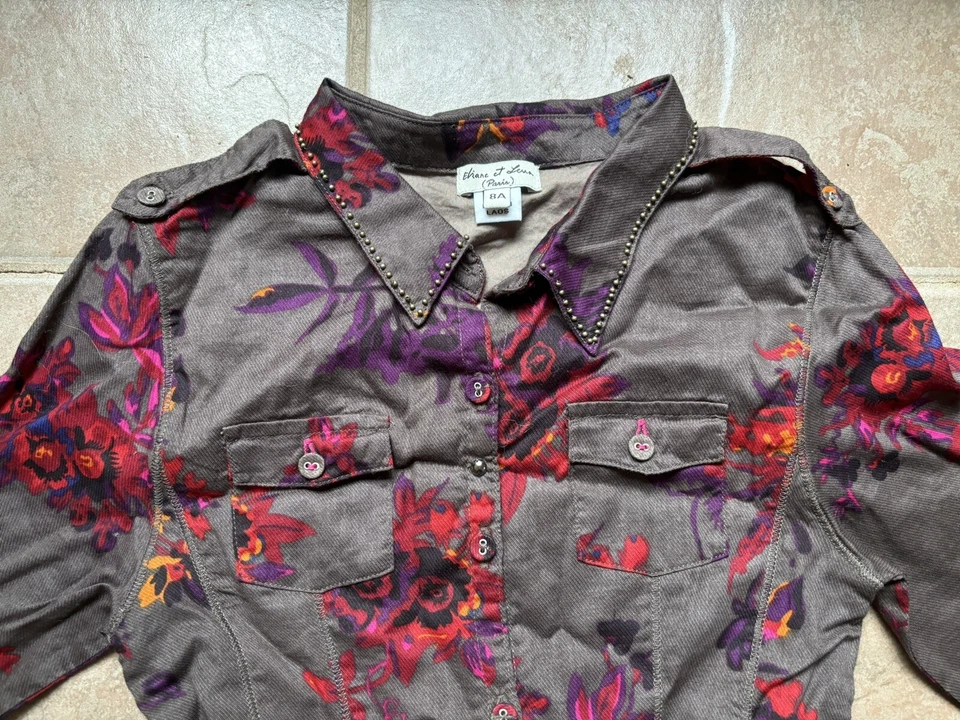 Vestido Eliane et Lena otoño estampado floral talla 8A 7 nuevo sin etiquetas Foto 2 de 4