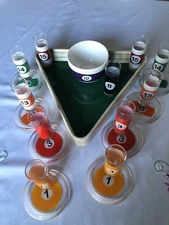 21Pieces Luminarc Billiard platter, coasters, Shot Glasses and Bowl(vintage)-see