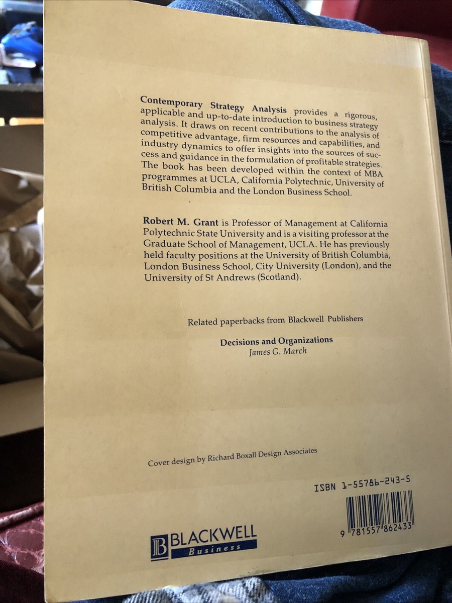 Contemporary Strategy Analysis: Concepts,, Grant, RM