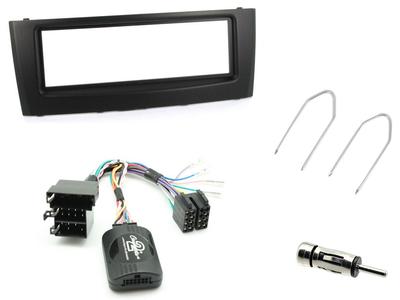 Set Panel Fiat Grande Punto Black With Commands Steering Wheel & Antenna Adapter