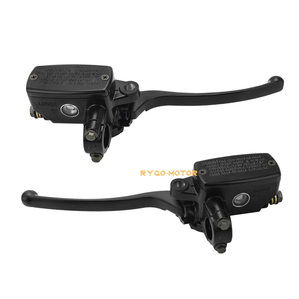 7/8" Brake Master Cylinder & Clutch Lever Set For Honda Yamaha Suzuki Kawasaki - Image 2 of 4