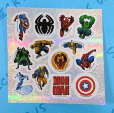 Vintage Marvel Character Stickers Mini Sticker Sheet Style 1 Sandylion