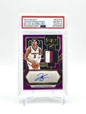 Julian Strawther 2023-24 Panini Select RPA Purple /99 PSA 8/10 JERSEY # MATCH RC