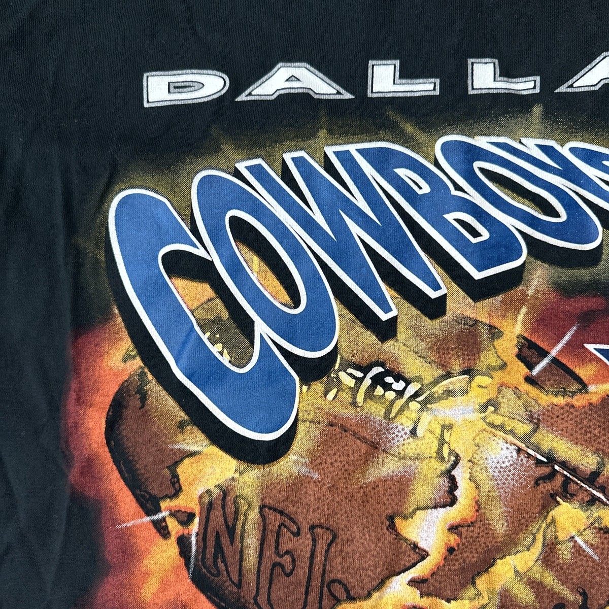 RARE NFL Vintage 90s Dallas Cowboys Explosion Shirt Size Large