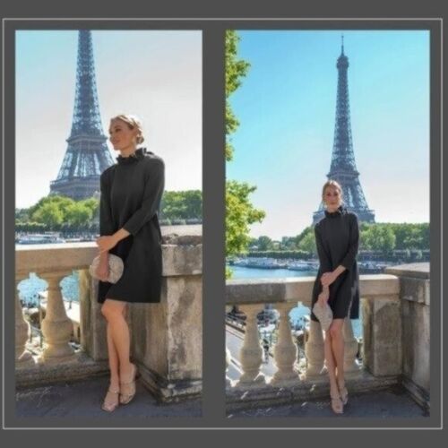 Tuckernuck | NEW Black Daphne Three-quarter Sleeve Mini Dress Size XL - Picture 3 of 12