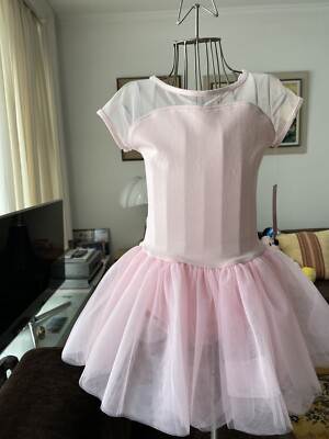 CAPEZIO KINDER KURZARM BALLETT TUTU ROSA TRIKOT BODY & TÜll GR S INTER M & L