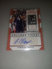 2020 Panini Contenders Draft Picks Jordan Mack AUTOGRAPH Auto VIRGINIA