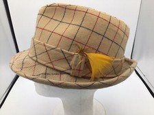 Vintage Pendleton Wool Hat Cap 7 1/8 Tan Cream Fedora Oregon Western J4