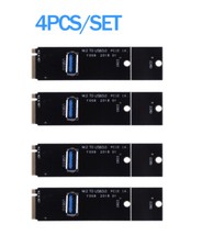 4x NGFF M.2 To USB 3.0 Transfer PCI-E Riser Card Adapter For Mining Machine