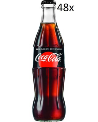 48x Cola-Cola Zero ohne zucker Italian alkoholfreies Getränk Glasflasche 330ml 