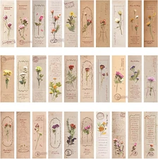 Doraking Flower Paper Bookmarks for Book Lovers, Boxed Bookmarks Set as Gifts fo