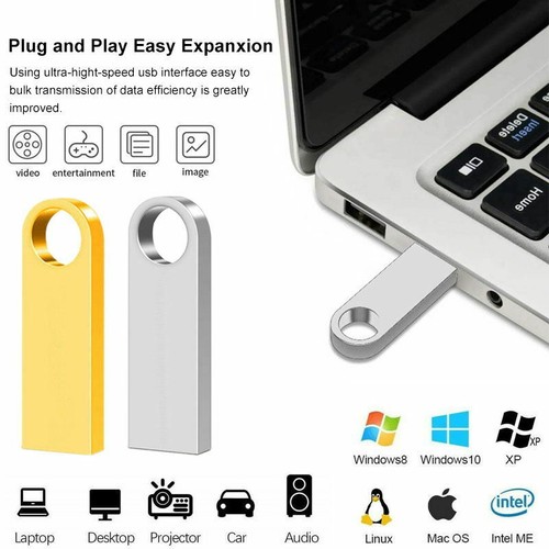 5 Pack USB 2.0 Flash Drive 64GB 32GB 16GB 8GB Metal Thumb Memory Stick Pendrive - Picture 3 of 14