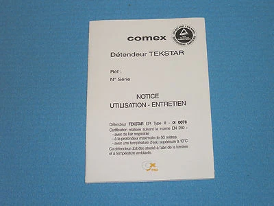 Gebrauchsanweisung Atemregler Comex Tekstar EPI Type III, auf französisch, §46