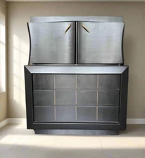 Vintage 60's Solid Wood Mid Century Modern Chest of Drawers High Boy/Armoire