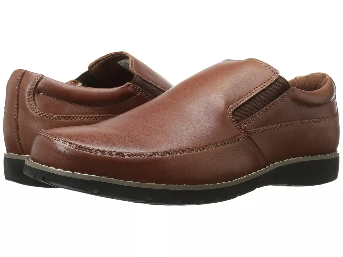 Propet Men s Grant Leather Slip On Dress Shoes Brown 9 X Wide