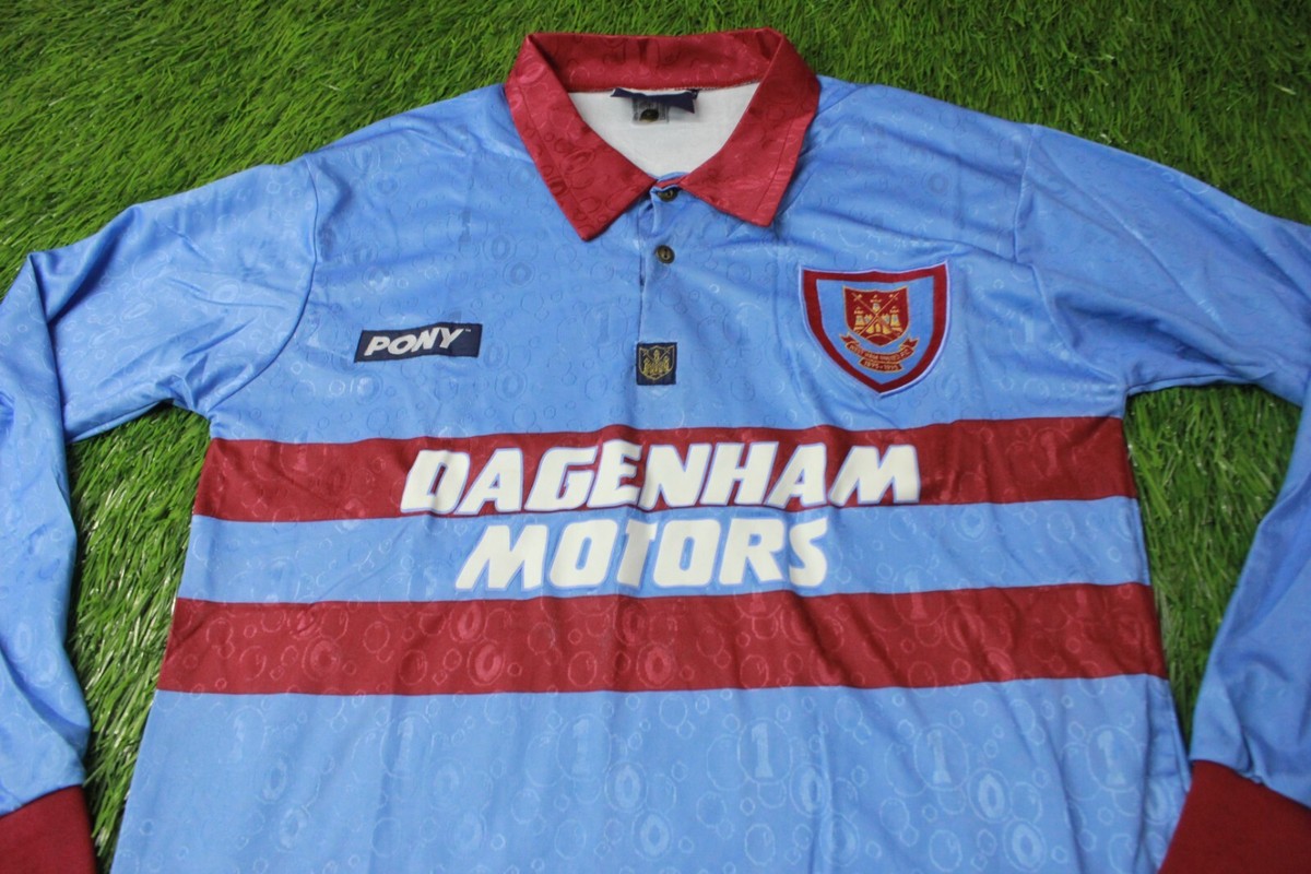 ウェア Westham United 1995/97 Away L/S Uniform WEST HAM UNITED 1995/1997 FOOTBALL L/S SHIRT JERSEY AWAY PONY