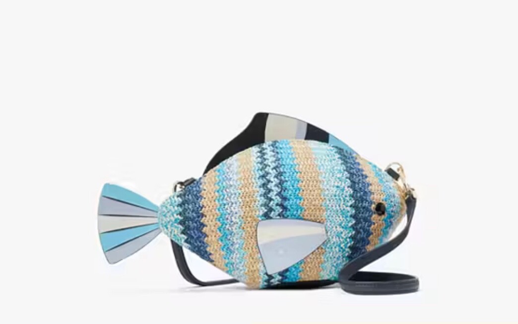 ショルダーバッグ・ポシェット Kate Spade What A Catch 3D Fish Crossbody Kate Spade What A Catch 3D Fish Crossbody, Straw Fish Bag