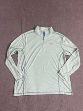 Orvis 1/4 zip sweater size XL men green made in Indonesia polyester Cotton