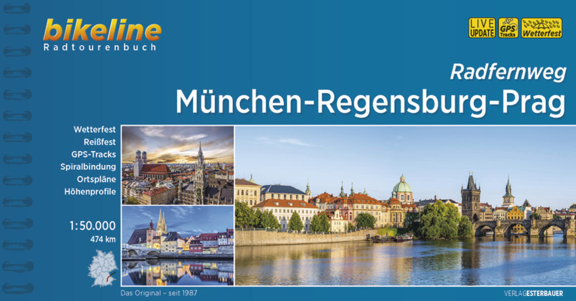 München-regensburg-prag Radfernweg | Esterbauer Verlag | 2021 |
