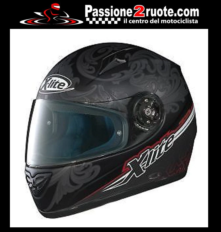 Integralhelm Fiberglas Motorradhelm X-Lite 602 Deco Schwarz Matt - Bild 1 von 1