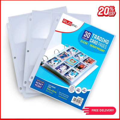 540 Pockets Card Sleeves Binder Sheets Baseball Card Sleeves Pages for 3 Ring...