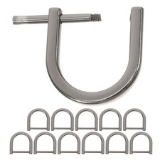 Durable Black Metal D Rings with Screw Shackle for Purse Hardware and Daily Use