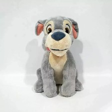 Disney TRAMP Plush From Lady and the Tramp Movie Stuffed Grey Gray Dog Toy