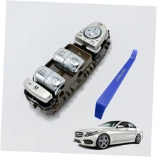 Driver Side Window Switch Compatible with Mercedes-Benz C300,C350e,C43 Brown