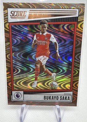 2022-23 Panini Score FIFA #12 Bukayo Saka #43 Bronze Swirl /55 England / Arsenal