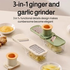 3-in-1 Multifunctional Ginger Garlic Grinder | Kitchen Slicer & Chopper
