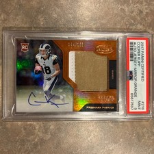 2017 Panini Certified - Freshman Fabric Auto Cooper Kupp #218 Mirror /199 PSA 9 