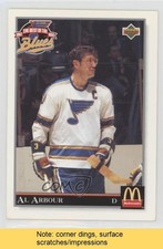 1992 McDonald's/Coca-Cola The Best of St Louis Blues Al Arbour #3 HOF READ 0n2