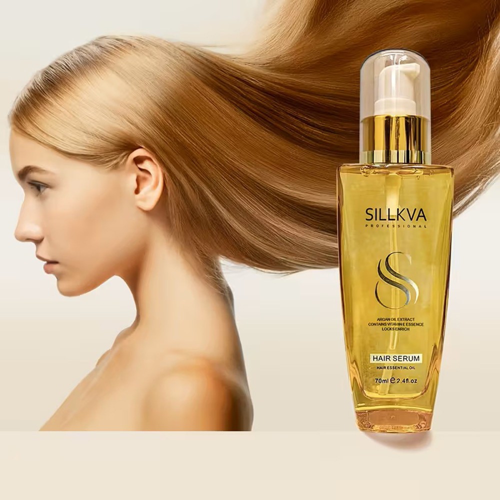 SILLKVA Moroccan Argan Oil Hair Essence Suitable for Dry, Frizzy