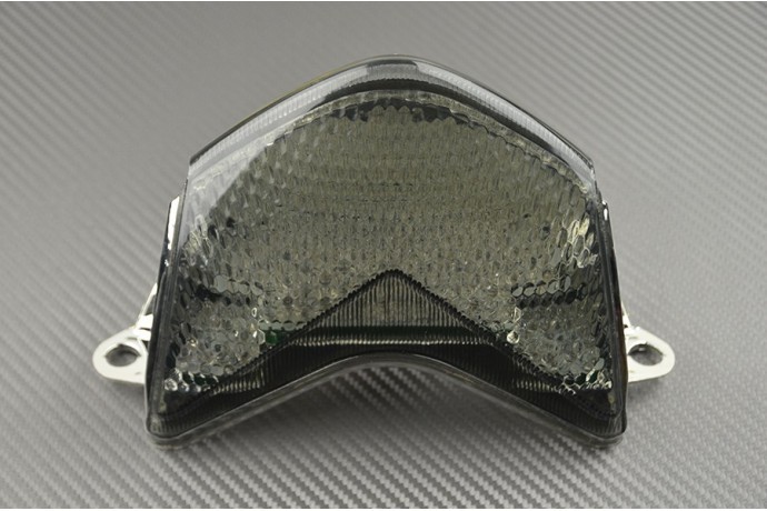 Feu stop fumé noir et clignotants en polycarbonate teinté pour Kawasaki ZX10R ZXT00D