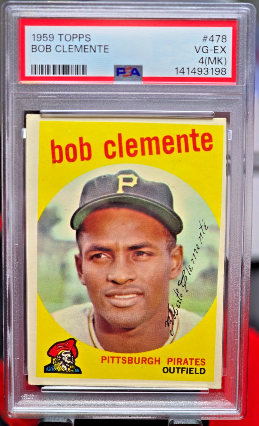 1959 Topps Bob Clemente #478 Pittsburgh Pirates HOF PSA 4