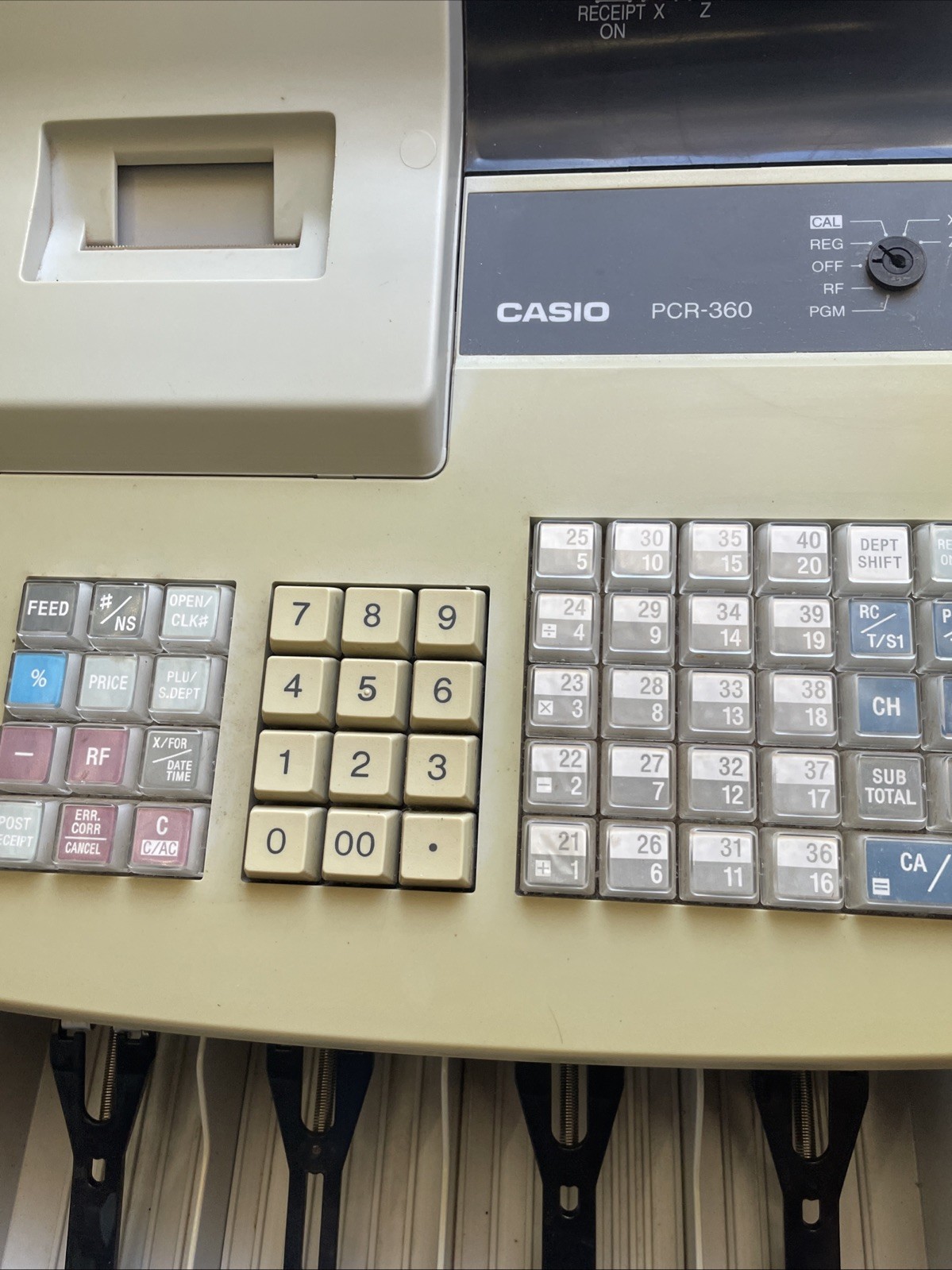 как выглядит Vintage Casio Electronic Cash Register With Money Drawer - PCR-360 No Keys фото