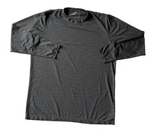 Anetik Premium Performance UV Tech Mens XL Long Sleeve Shirt UPF 30 Black Grey