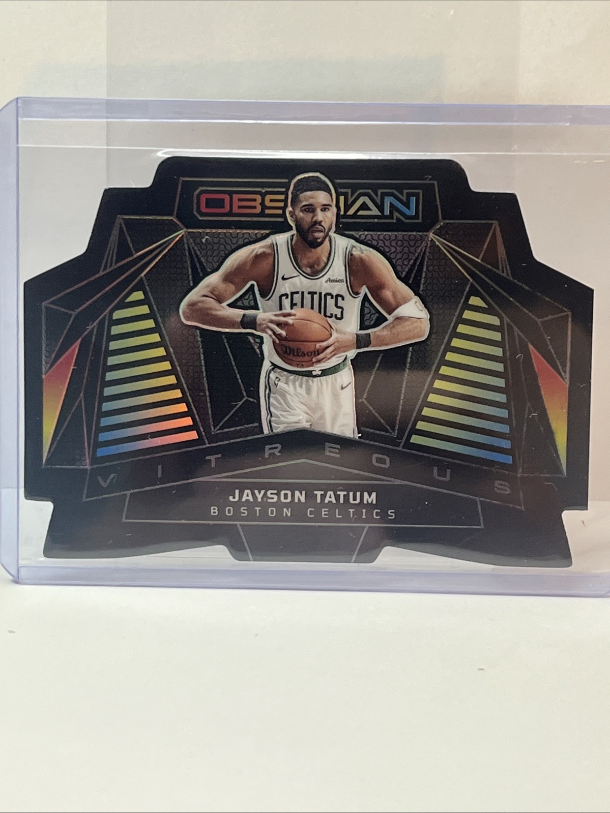 2024-25 Panini Obsidian Jayson Tatum #11 Vitreous Die-Cut CASE HIT SSP