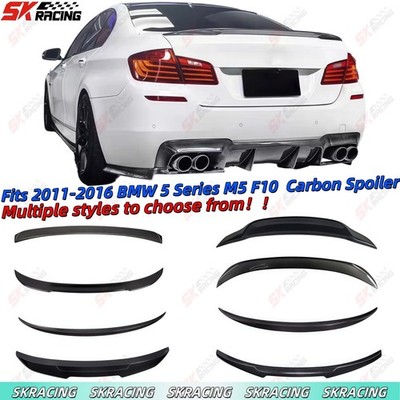 Fits For 11-16 BMW 5 Series M5 520i 528i F10 Carbon Fiber Roof Spoiler Rear Wing