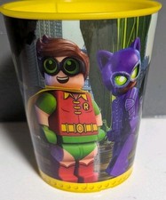 2017 Lego Movie McDonald's Kid's Collectible Plastic Cup Barman Robin Catwoman