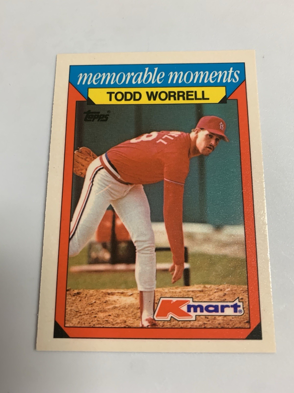 1988 Topps KMart Memorable Moments Todd Worrell St Louis Cardinals 