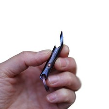 Swedish powder steel / Timascus EDC Tool pry bar - Long5.9/5.3cm