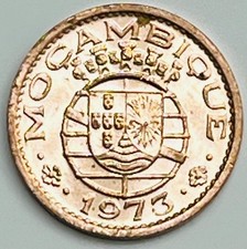 1973 Mozambique 20 Centavos KM# 88 Circulated Condition